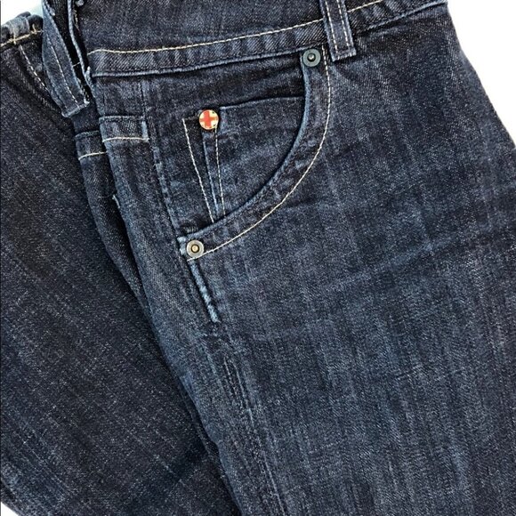 Hudson Women’s 26 Made in the USA Signature Bootcut Dark Wash Jean 5 Poc… - Picture 3 of 8
